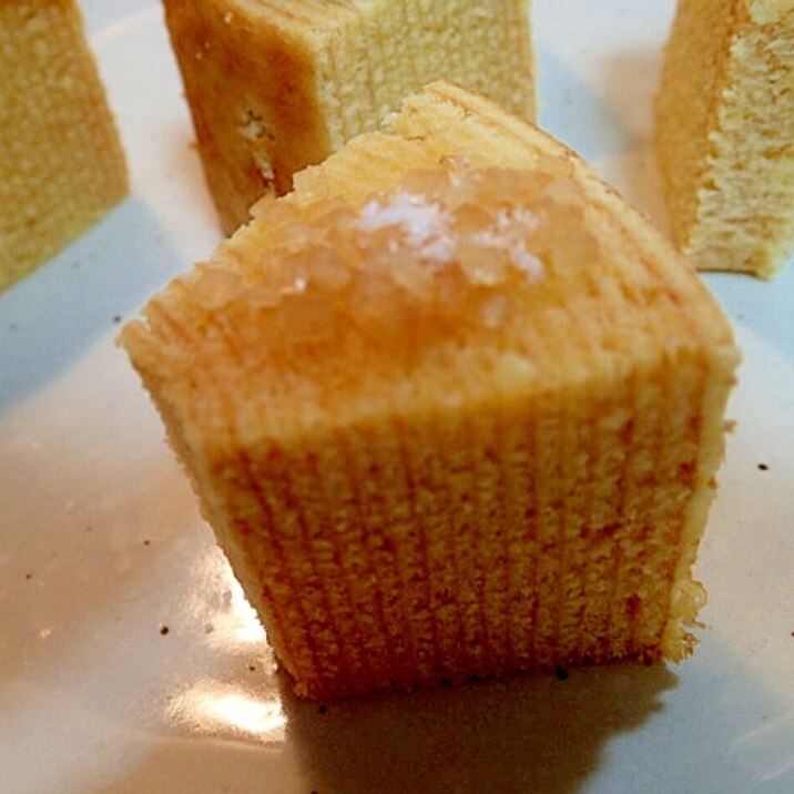ザラメ糖のせて 甘じょっぱ焼きバームクーヘン